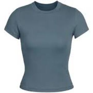 Skims Cotton Jersey T-Shirt in Kyanite